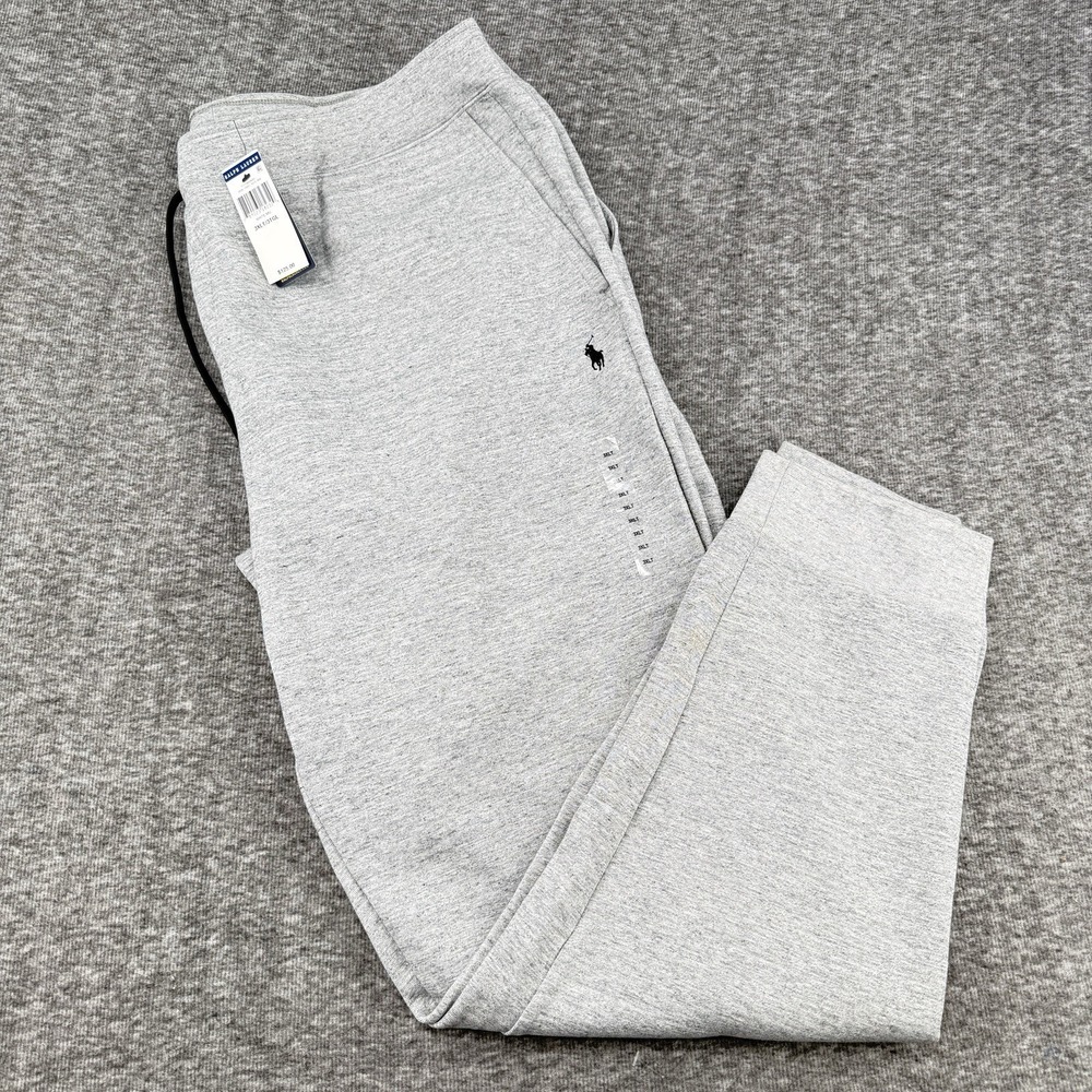 Ralph Lauren Polo Sweatpants 3XLT Big Tall Gray Fleece Jogger NWT Pony Logo